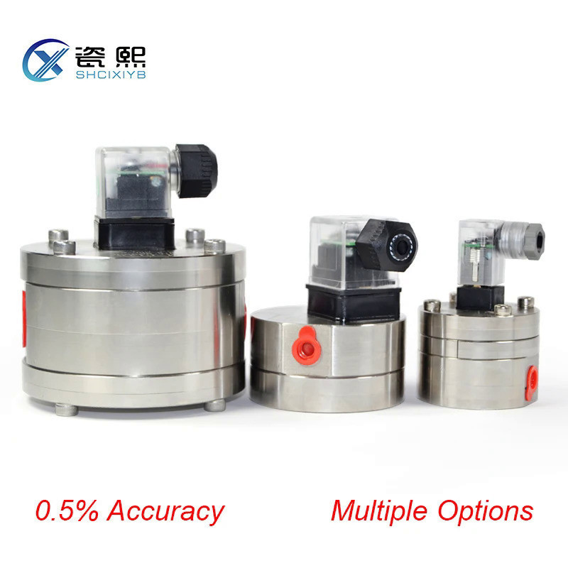 High Accuracy 0.5% Micro Oval Gear Flow Meter 30-6000 L/H Stainless ...