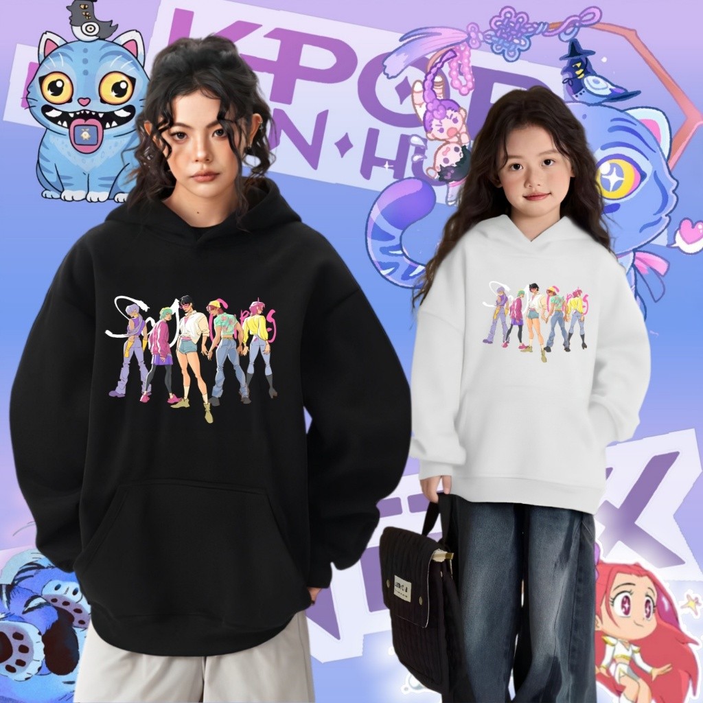 NEW 2025 เสื้อฮู้ด KPop Demon Hunters Saja Hoodie Unisex Adult