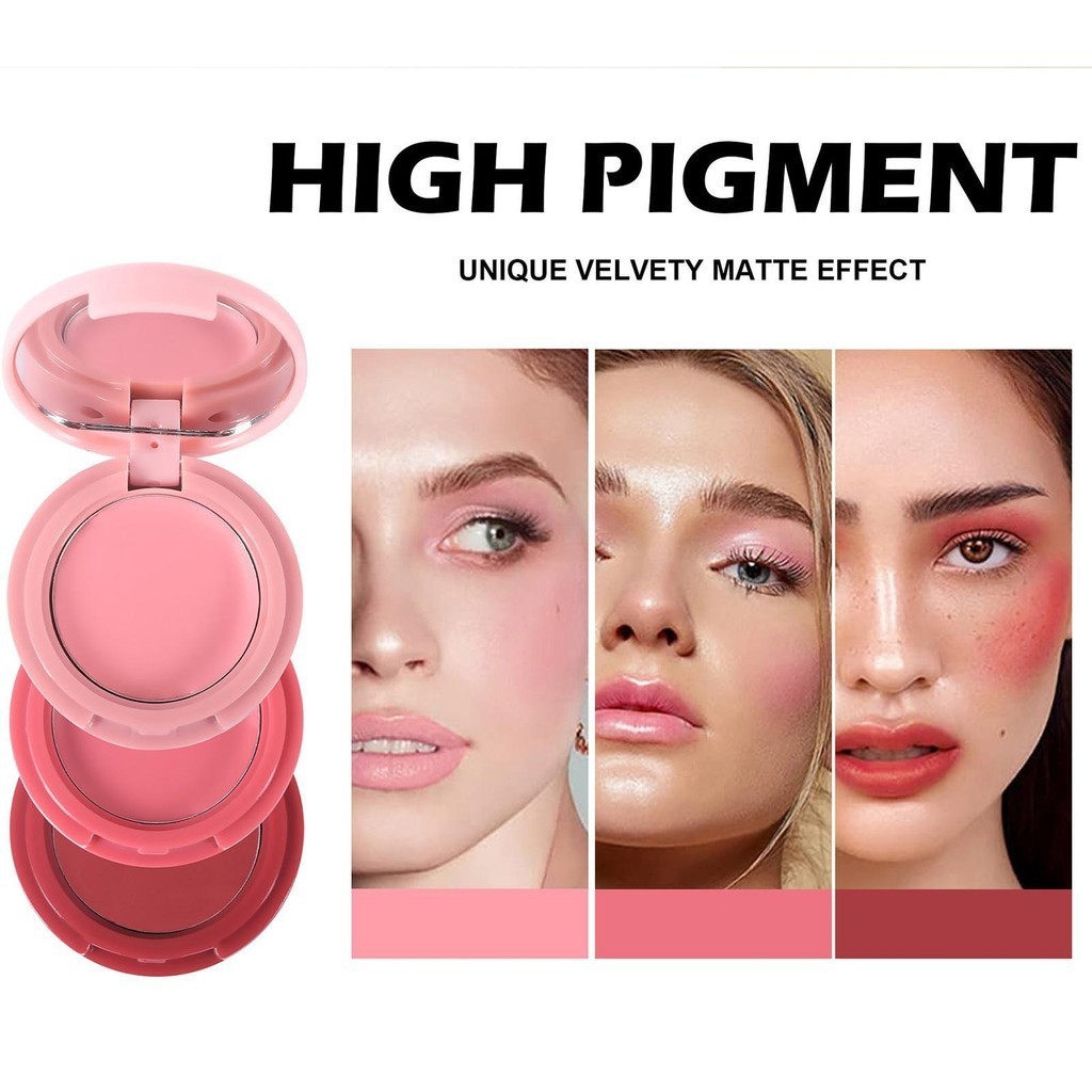 Face Blusher 3 สี Cheek Blush Buildable Coverage Contour และ ...