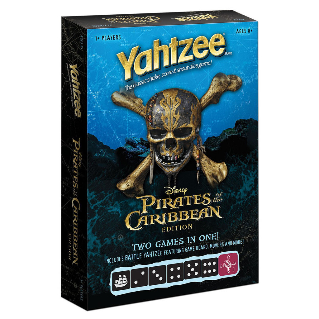 Hasbro Speedboat Dice Yahtzee Pirates of The Caribbean Pirates of The
