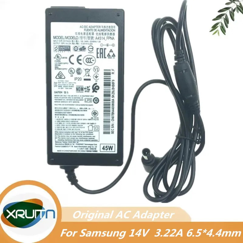 Original สําหรับ Samsung 14V 3.22A 45W Switching AC/DC Adapter Charger ...