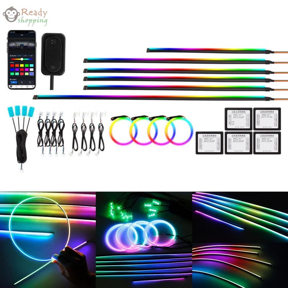 22 In 1 Full Color Streamer รถ Ambient ไฟ LED โคมไฟบรรยากาศภายใน ...