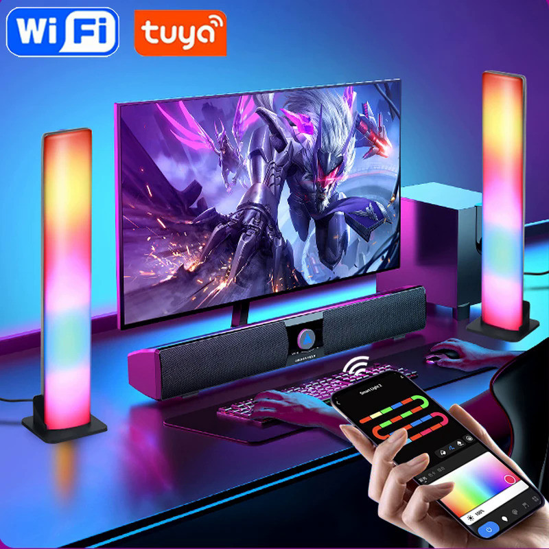Smart RGB Led Light Bars Tuya Wifi Music Sync Led TV Backlights for ...