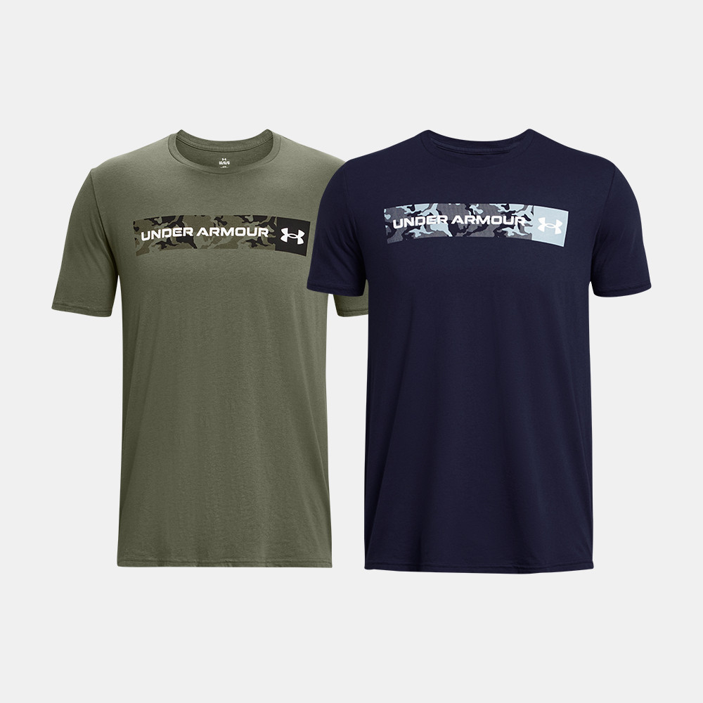 UNDER ARMOUR เสื้อเทรนนิ่งคอกลมผู้ชาย รุ่น UA CAMO CHEST STRIPE SS ...