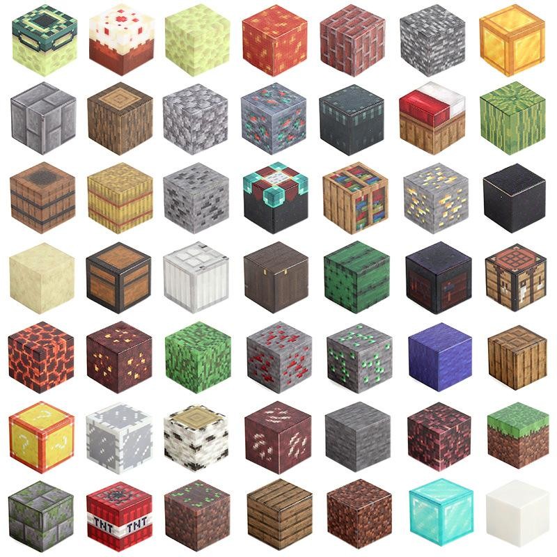 10 ชิ้น Minecraft MC บล็อกตัวต่อแม่เหล็ก 2x2x2 ซม.เด็กการศึกษา DIY ของ ...