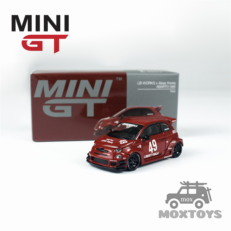 Modèle Réduit 1:64 MINI-GT Fiat 500 Abarth 595 #49 LB-Works - Édition 2024 - Neuf Sous Blister