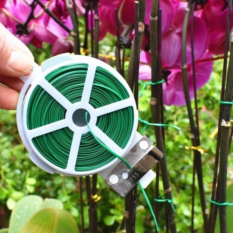 สาขาดอกไม้ Vine Fixing Rope - 20/50/100M พืชสวน Vine Self Cutting ...
