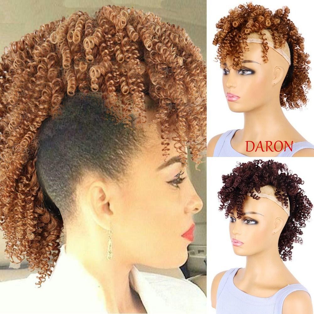 DARON Afro High Puff Hair Bun, สังเคราะห์ Messy Mohawk หางม้า Bun พร้อม ...