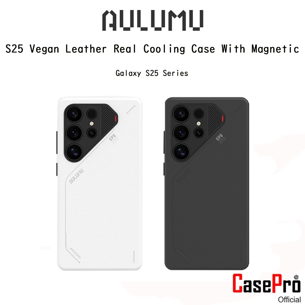 AULUMU S25 Vegan Leather Real Cooling Case With Magnetic เคสหนังVegan ...