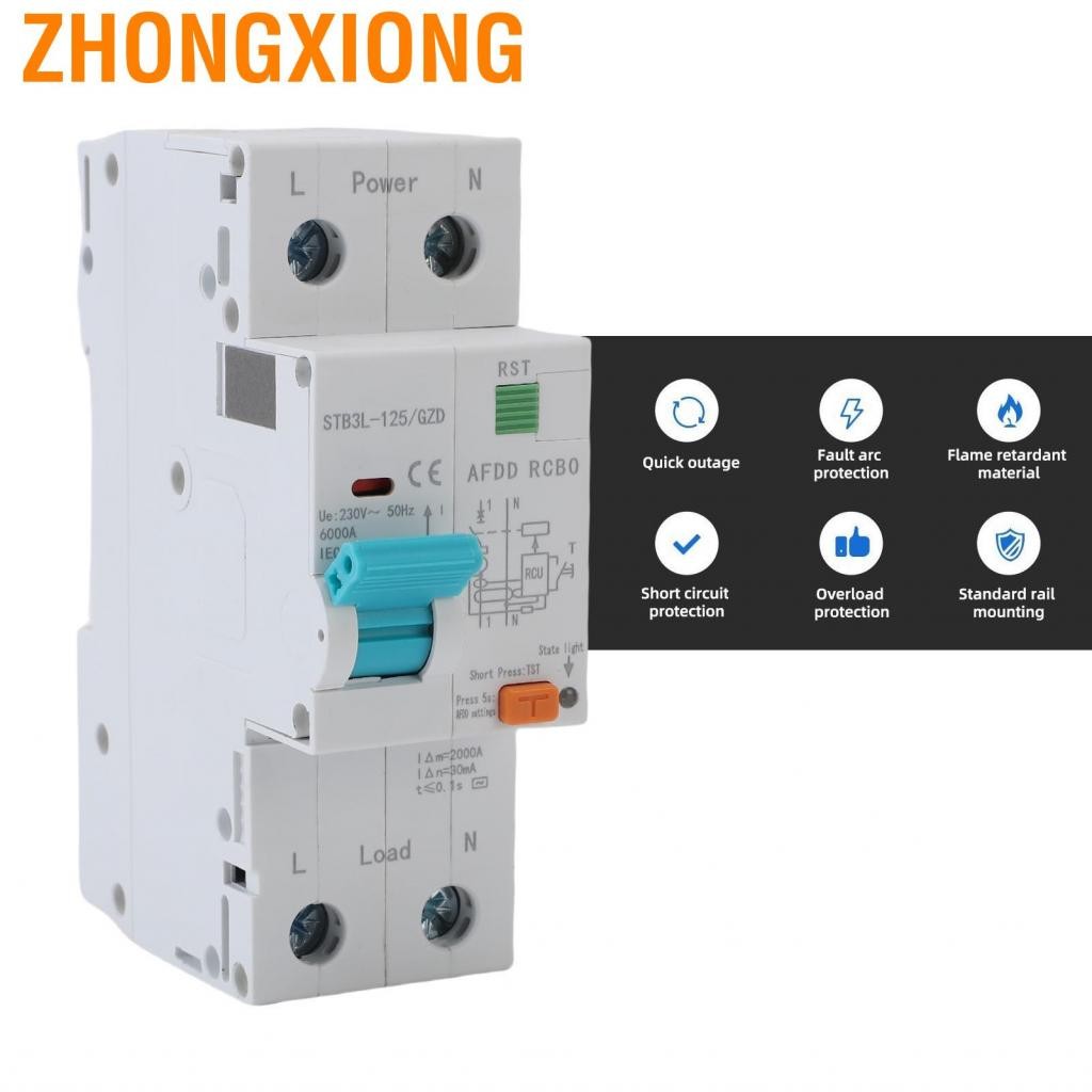ZhongXiong เบรกเกอร์วงจรข้อผิดพลาด ARC 1P+N AFDD RCBO RCCB ขนาดเล็กการ ...