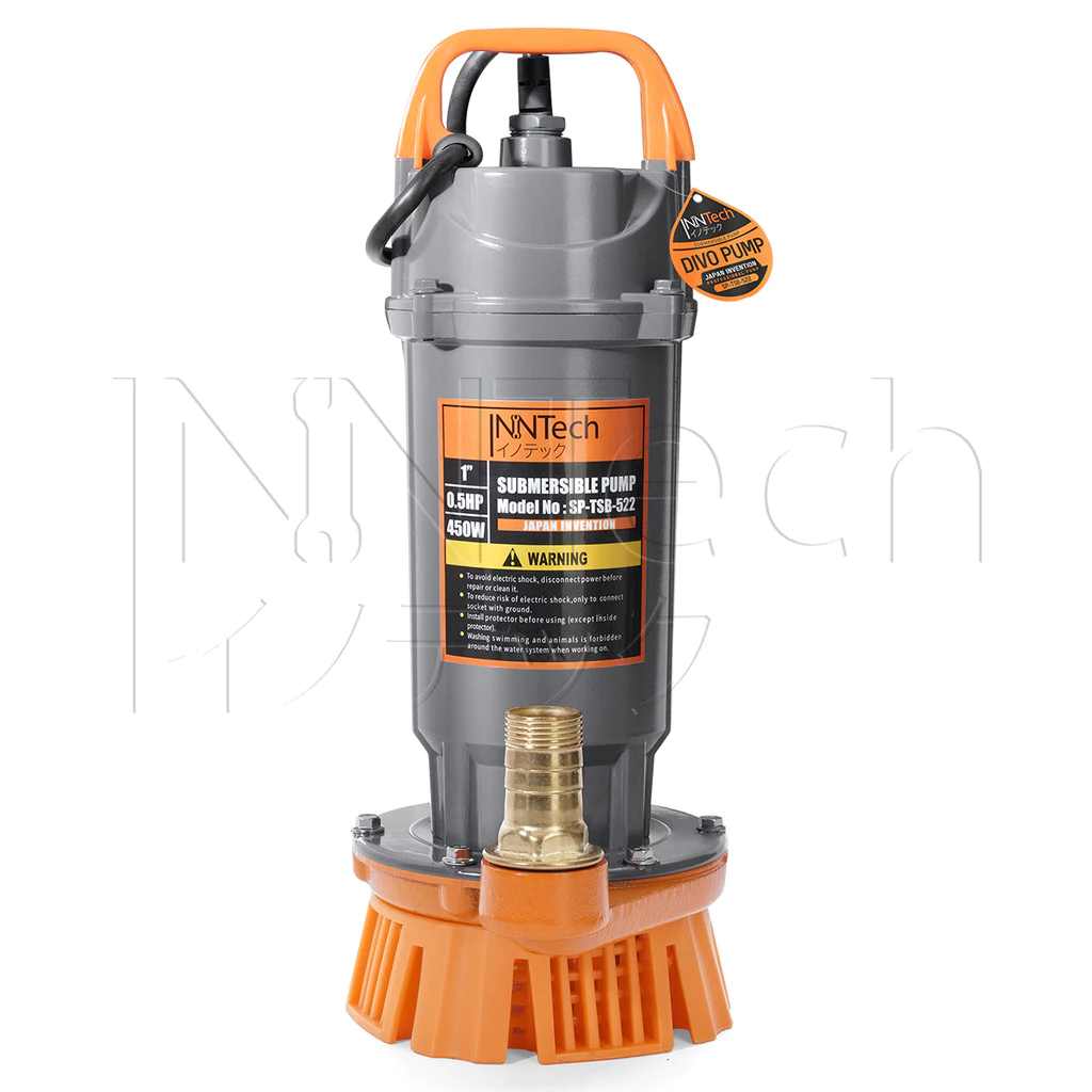 InnTech รุ่น SP-TSB-522 ปั๊มจุ่มดูดโคลน 450W มอเตอร์ทองแดงแท้ 100% ใบพัดทองเหลือง ปั๊มน้ำไฟฟ้า Submersible Pump