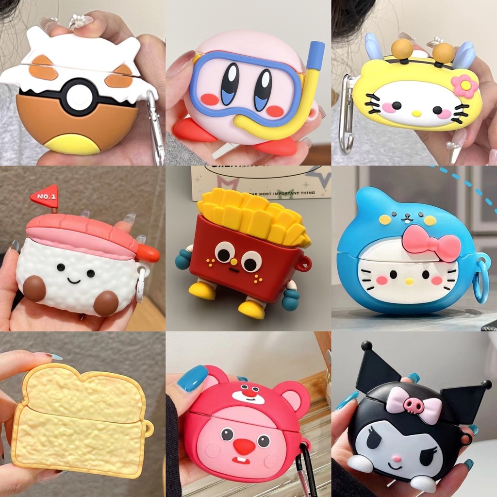 For Sony WF-1000XM5 / WF-1000XM4 Case Protective Silicone 3D Cute