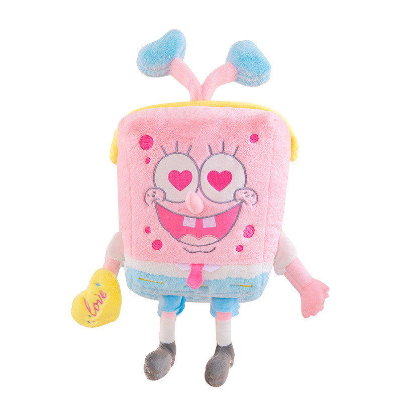 สีชมพู SpongeBob SquarePants ตุ๊กตาพายดาวตุ๊กตาของเล่น Ragdoll หมอนนอน ...