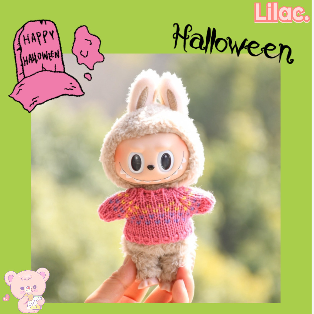 Lilac Labubu ตุ๊กตาเสื้อผ้าตกแต่งขายเท่านั้นเสื้อผ้าตุ๊กตาถักเสื้อผ้า ...