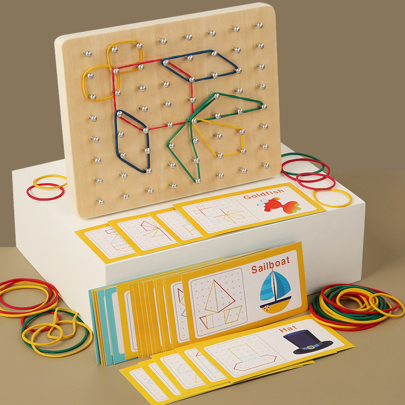 ใหม่ไม้ Geoboard Montessori ของเล่น - Geo Board Manipulatorive ...
