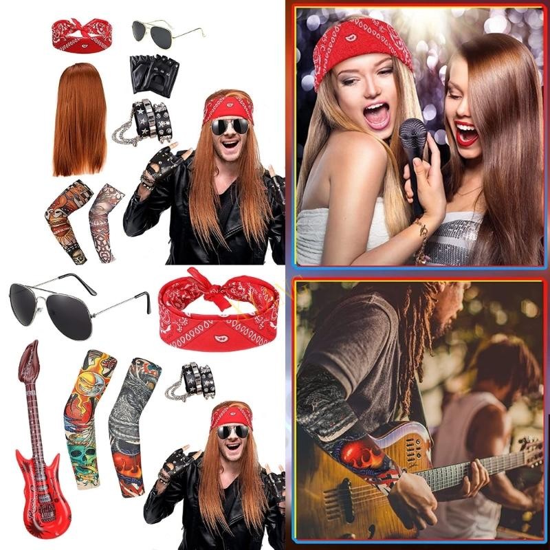 Xgb Rocker Costume Disco 80s Rocker เครื่องแต่งกายสําหรับปาร์ตี้ฮาโลวีน ...