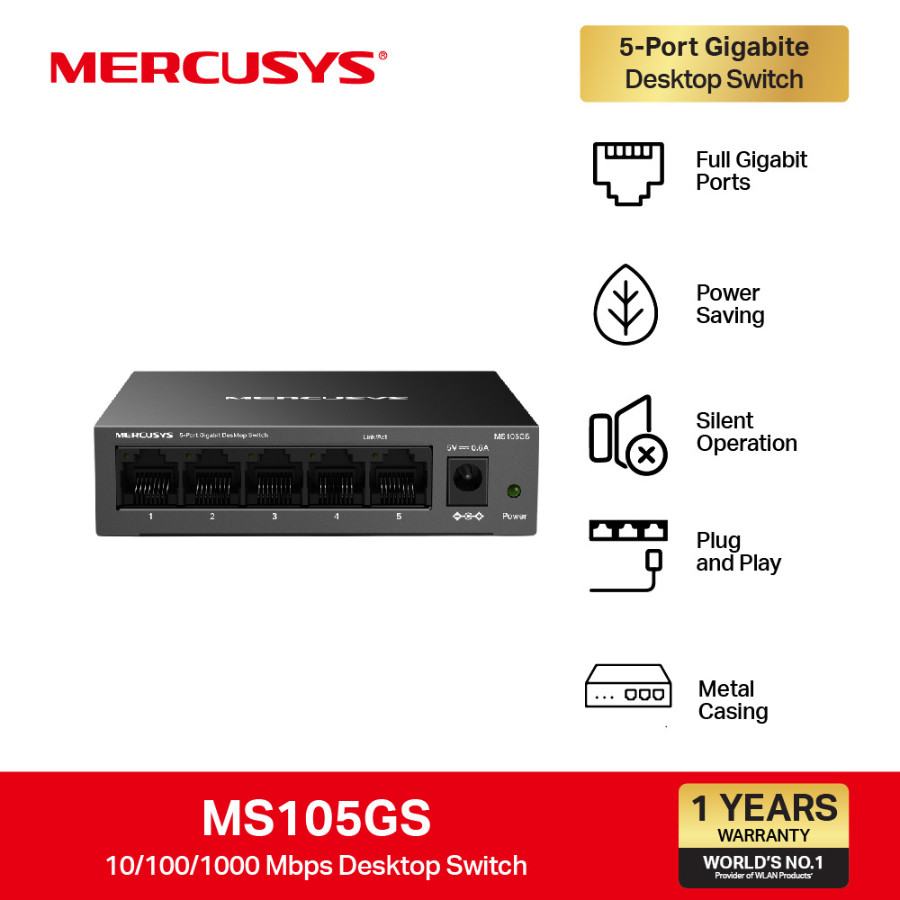 MS105GS | Switch Gigabit de 5 puertos - Bienvenido a