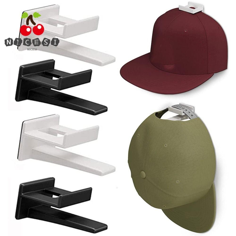 Nicesi 5 ชิ้นเบสบอลหมวก Rack แขวนผนัง Organizer Self กาว Sticky Rack ...