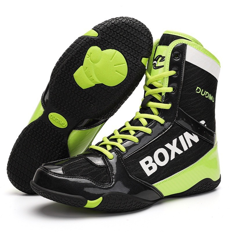 Professional Men s Boxing Shoes high TOP Boxing wrestling sneakers Non SLIP competition Shoes Big Boys wrestling Training Shoes hjse