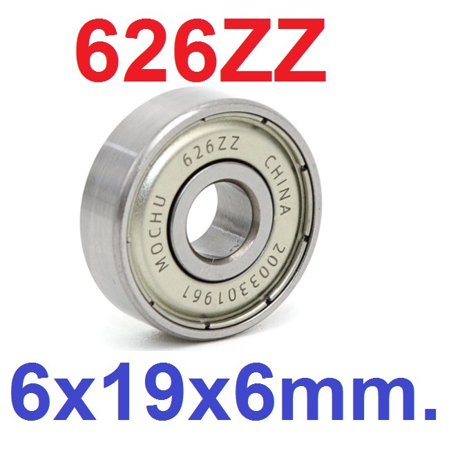 thumbnail image 2 of 50pcs F626ZZ Flange Ball Bearings – 6x19x6mm Metric Flanged Bearings 2 of 3