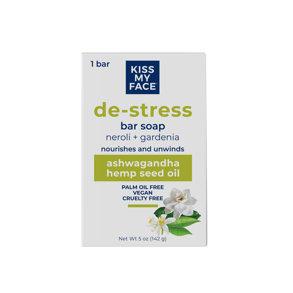 Kiss my face De-Stress Bar Soap - Neroli + Gardenia |   สบู่ก้อนคิส มาย เฟซ สูตรผ่อนคลาย กลิ่นเนโรลี่และการ์ดีเนีย 142g