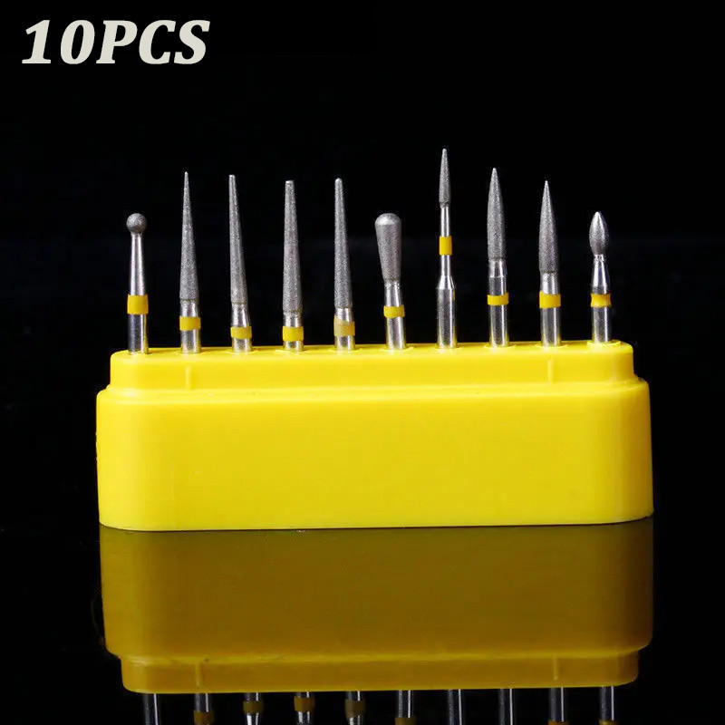 10 ชิ้น/กล่อง FG High-speed Handpiece Bur ชุดบด Bit เจาะ Bit Emery Bur ...