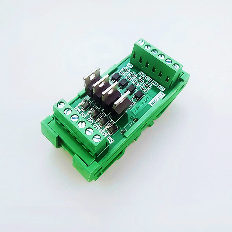 4ch IO Microcontroller PLC เอาต์พุตเครื่องขยายเสียงบอร์ดเอาต์พุต NPN ...