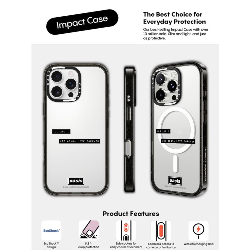 CASECASE X Are gonna live ever Case Impact Black Clear Hard แม่เหล็กดูด ...
