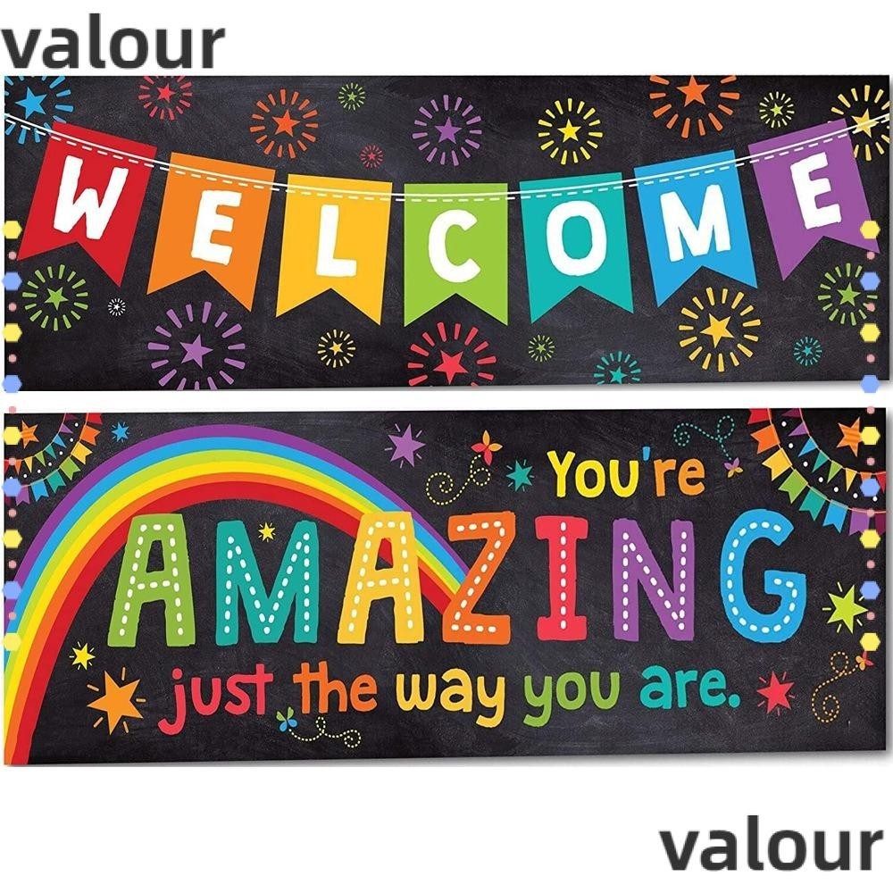 Valour แบนเนอร์โปสเตอร์ห้องเรียนประตูยินดีต้อนรับ | Shopee Thailand