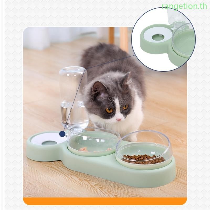 Ran Pet Cat Bowl เครื่องให้อาหารอัตโนมัติ 3-in-1 Dog Cat Pet Feeder และ ...