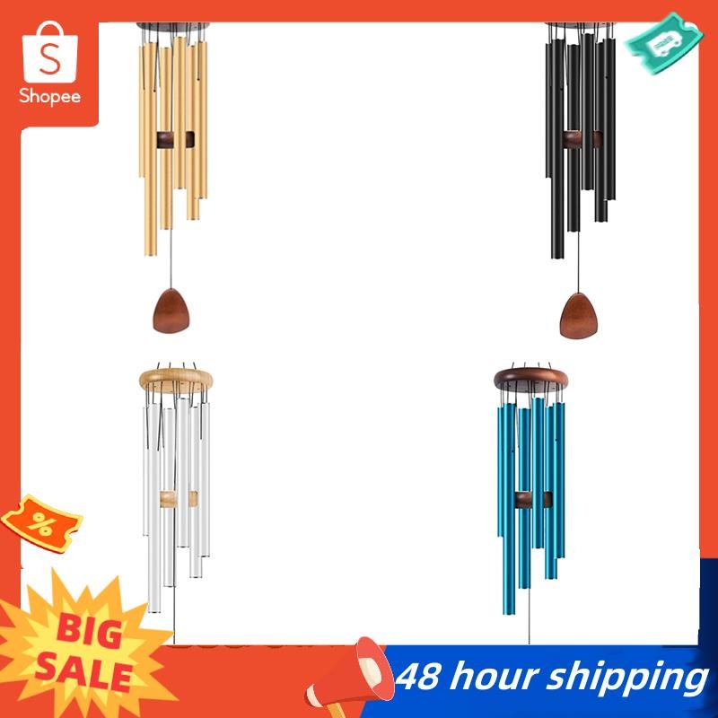 พร้อมสต็อก Metal Windchime Aluminium Windbell Wind Chimes 6 Rods Chimes ...