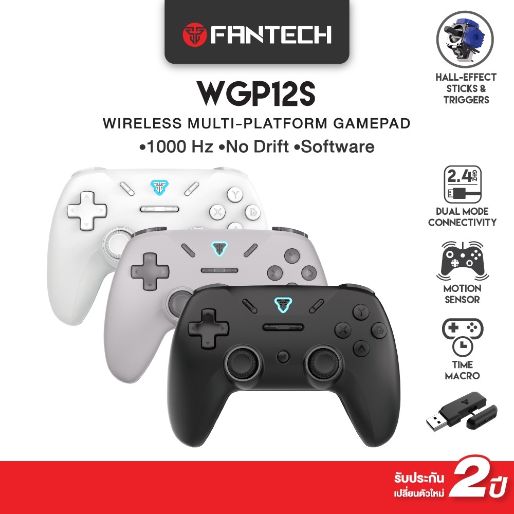 FANTECH  จอยเกมมิ่ง จอยเกมไร้สาย Wireless gaming controller ใช้ได้ทั้งมือถือและพีซี รุ่น WGP12S