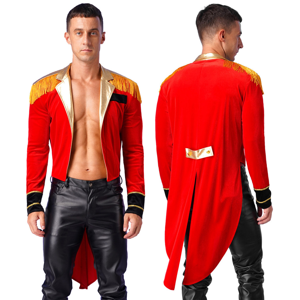 Yoyojia Mens Circus Ringmaster เครื่องแต่งกายแหวน Master Showman คอสเพล ...
