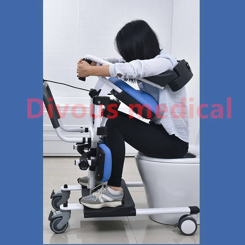 New Generation Patient Electric Transfer Lift Chair with Commode Toilet ...