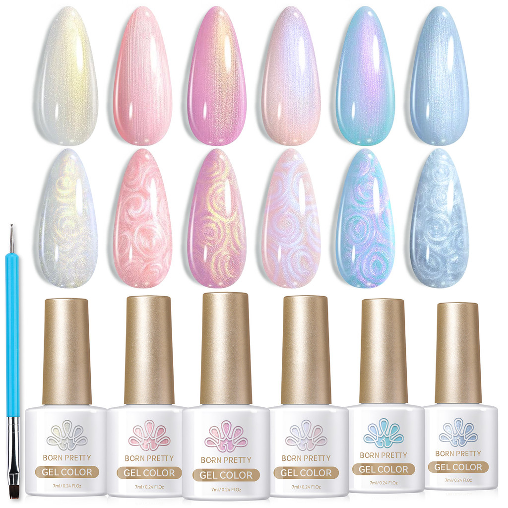 Born Pretty Pearl Nail Gel Polish Auroras Glitter Drawing Gel Polish ...