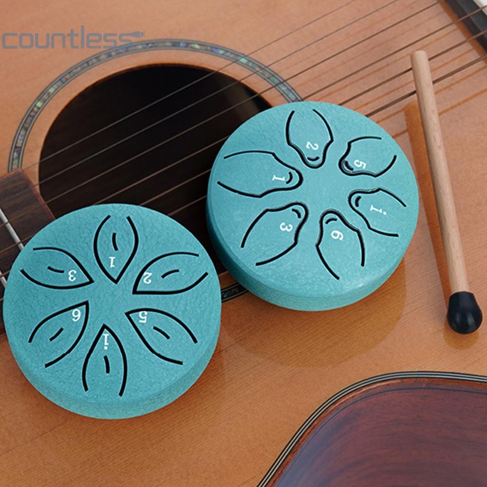 - 3 นิ้ว 6 Notes Rain Chime Rain Drum Instrument Mini Handpan Drum ...
