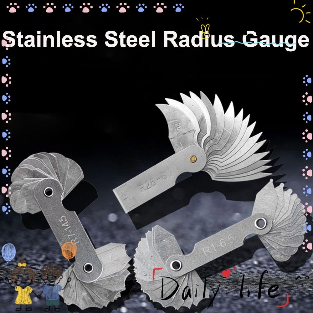 Radius Template R Gauge R1-6.5 7-14.5 15-25 26-80 Radius Gage Plate Fillet Gaug External Internal Concave Convex Measuring Tools - 1420
