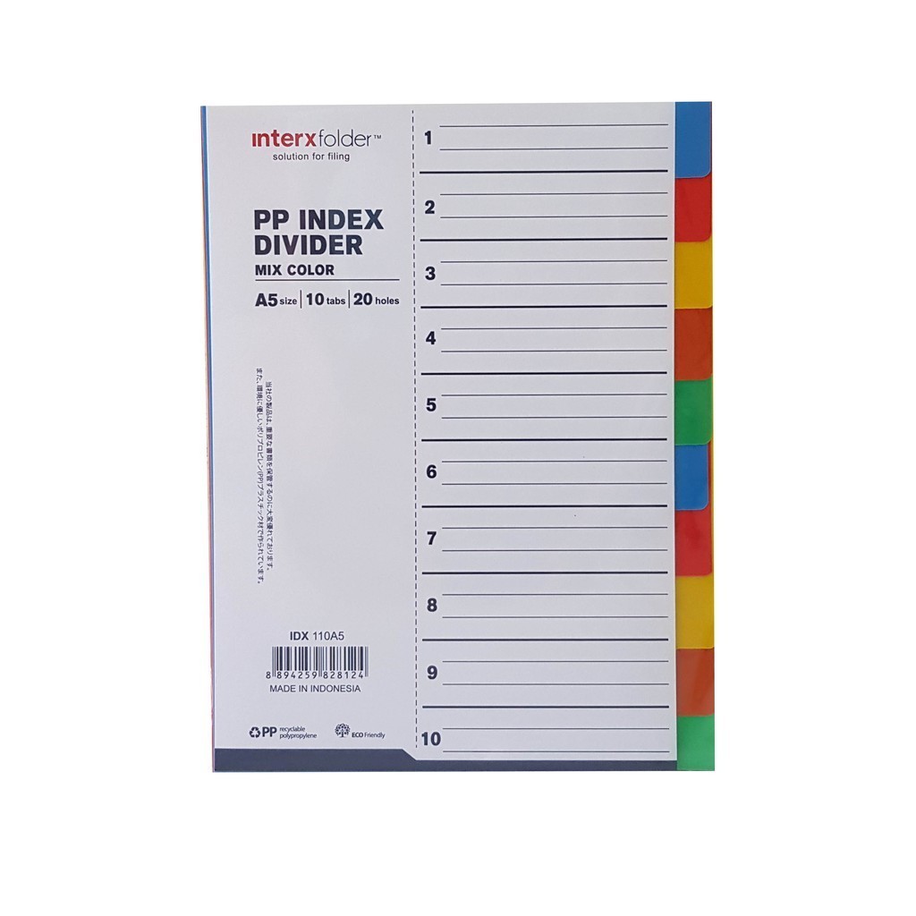 Flashee Binder Divider B5 26 แหวน A5 20 แหวน Divider InterX Rainbow B5 ...