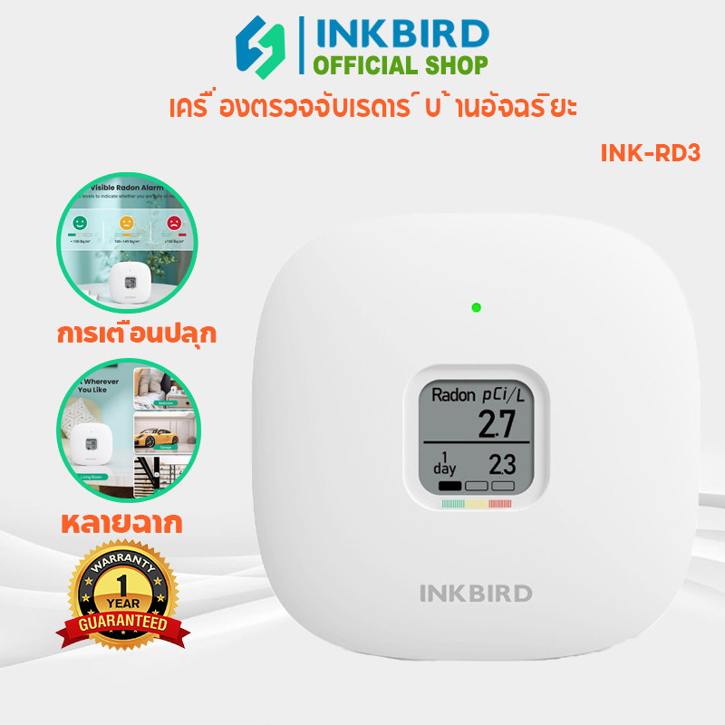INKBIRD INK-RD3 เครื่องตรวจจับเรดาร์ภายในบ้านอัจฉริยะ ไฟ LED และสัญญาณ ...