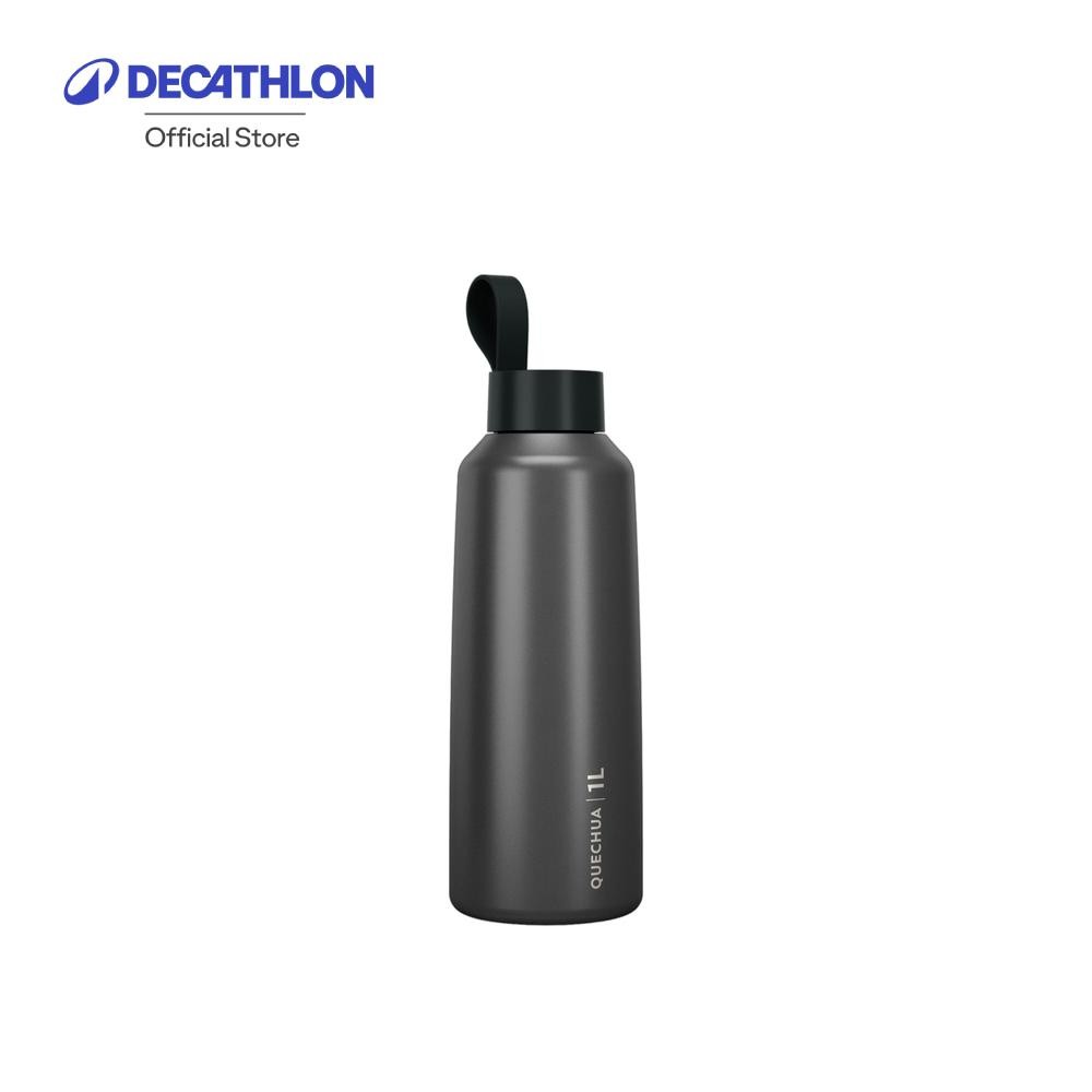Decathlon 1 L stainless steel water Flask 100 with screw cap for hiking ...