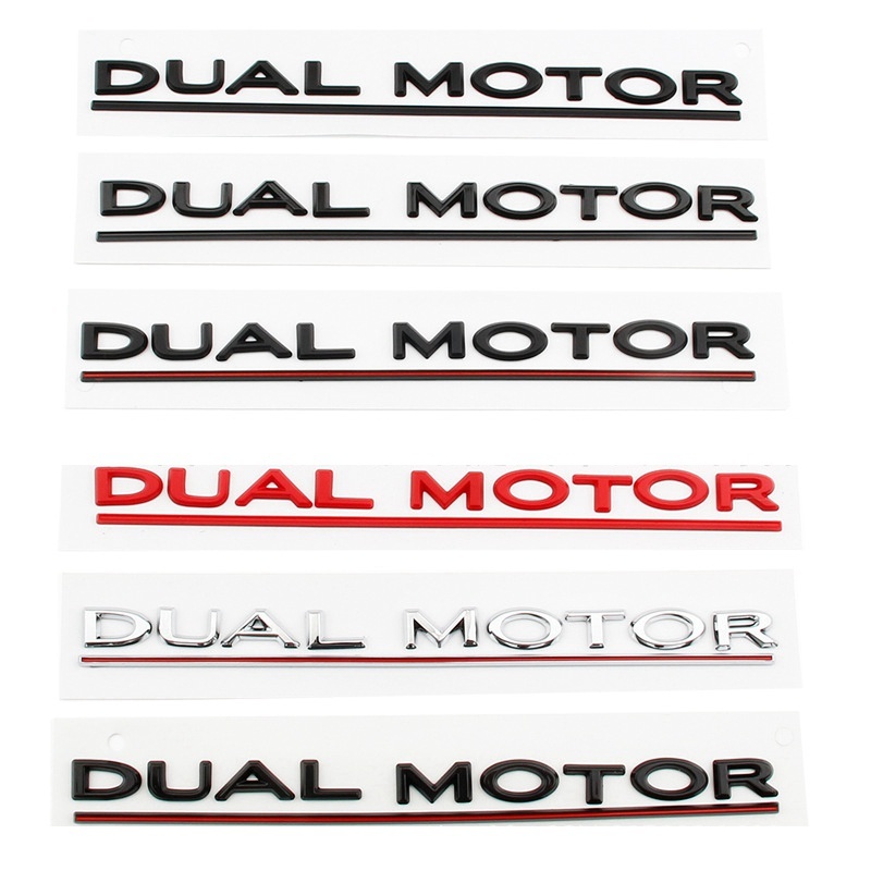 Dual MOTOR สัญลักษณ์ตัวอักษรด้านล่างสําหรับ Tesla รุ่น 3 DualMotor สติก ...