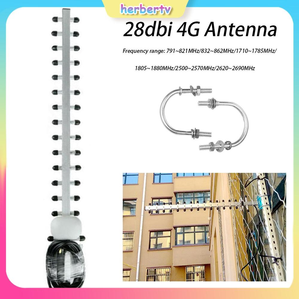 ไร้สาย 28DBI Yagi WiFi เสาอากาศ 4G LTE SMA ชายทิศทางสูง Gain WiFi เสา ...