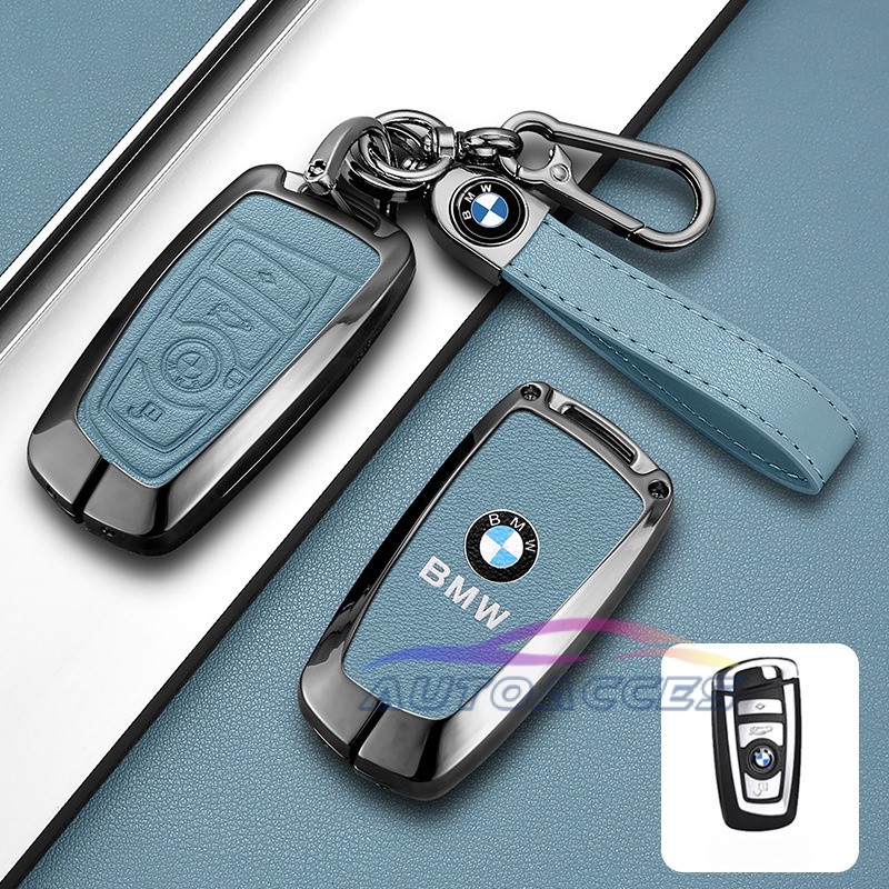 Cover Guscio Per Chiave BMW, Custodia Per Chiave In Fibra Di Carbonio Per BMW Serie 1 3 5 7 X1 X3 X4 X5 X6 F30 E30 Protezione Con Portachiavi,Golden - Foto 6