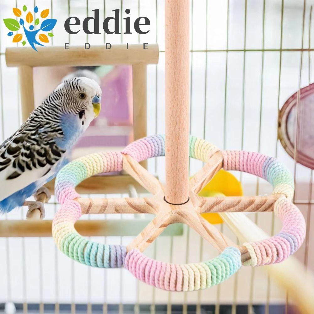 EDIE Rotary Tabletop Bird Perch, ไม้เนื้อแข็งที่ถอดออกได้ Bird Training ...