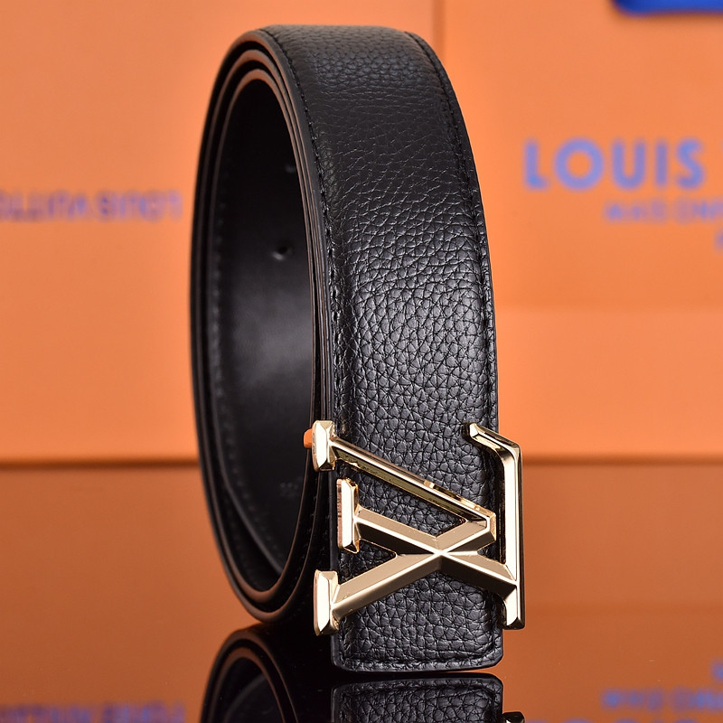 สไตล์คลาสสิก Pebbled Pattern Durable lv Belt All-Match Cowhide Mens ...