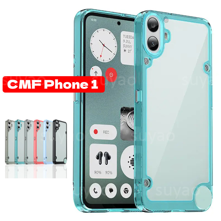 สําหรับ Nothing CMF โทรศัพท์ 1 One 5G 2024 กรณีโปร่งใสสีสันซิลิโคนโปร่ง ...