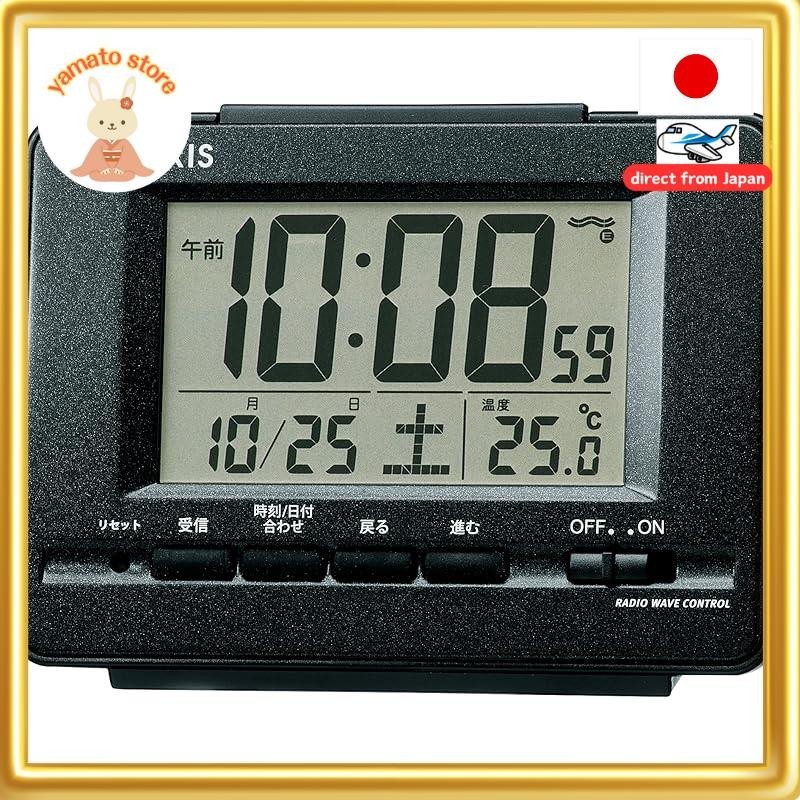 Seiko Clock Alarm Clock Radio Wave Digital Calendar Temperature Display ...