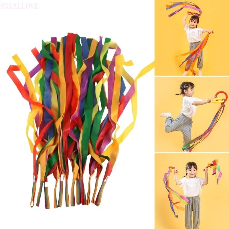 Royal 12 ชิ้น Rainbow Dance Ribbons Rhythm Ribbon Streamers Rainbow ...