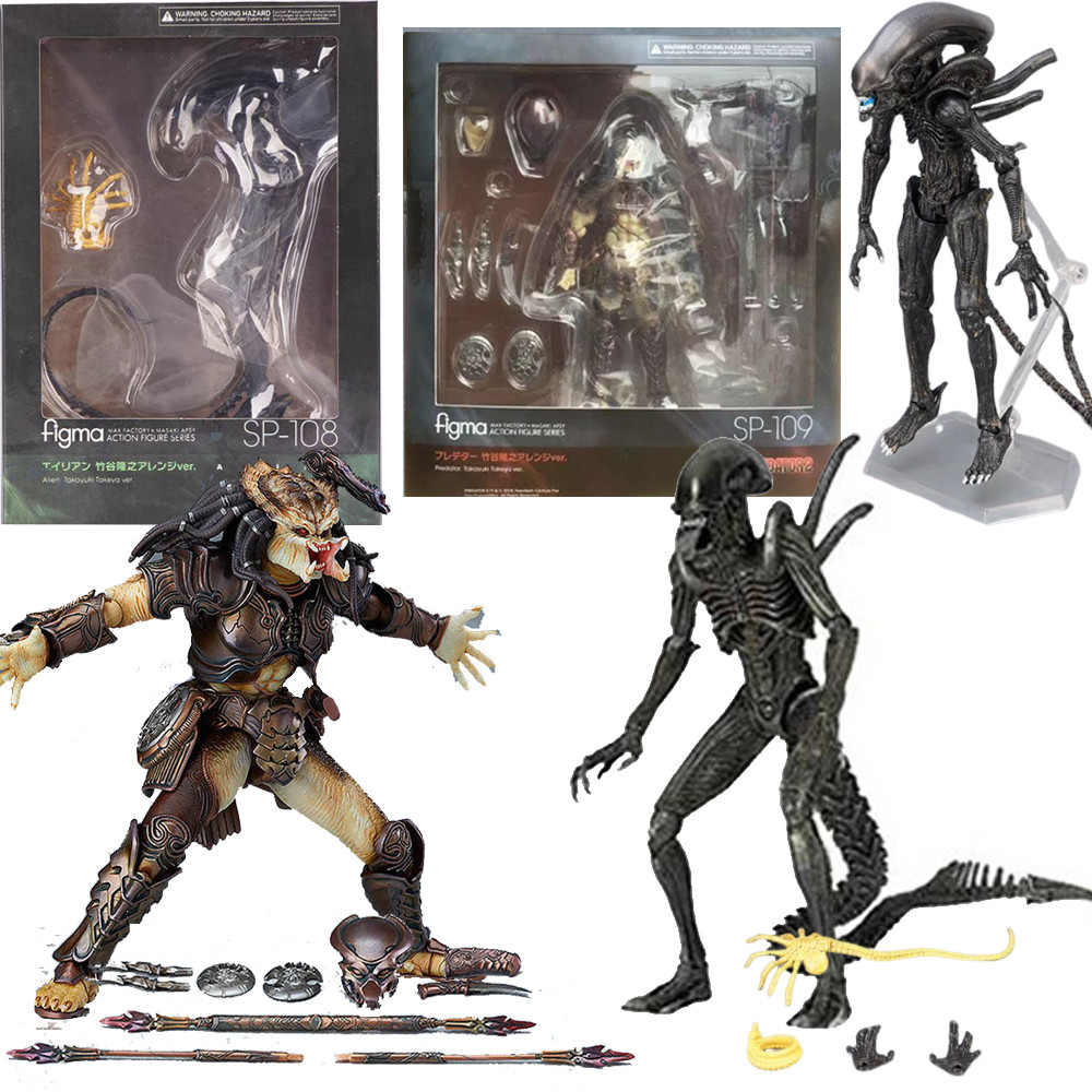 เอเลี่ยนเทียบกับ แอ็คชั่นฟิกเกอร์ Predator Alien #figma Sp-108 เปลี่ยน ...