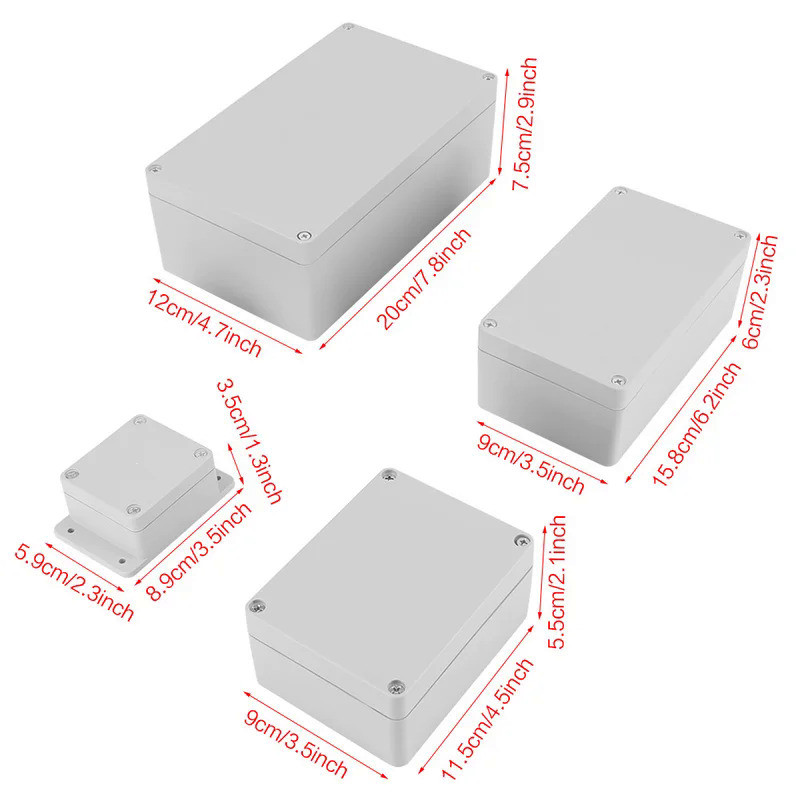 White Waterproof IP65 ABS Electrical Project Box Electronic Housing ...